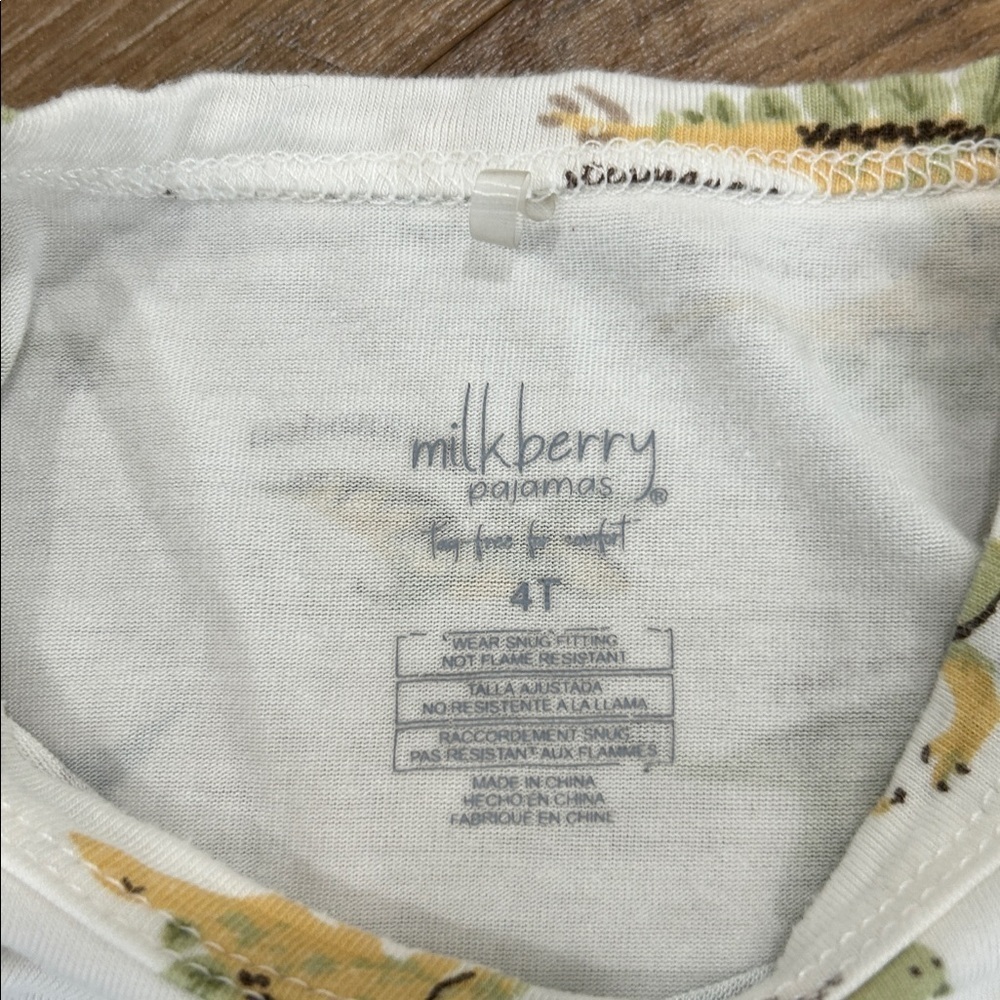 Milkberry Dinosaur Pajamas Size 4T - Picture 3 of 12